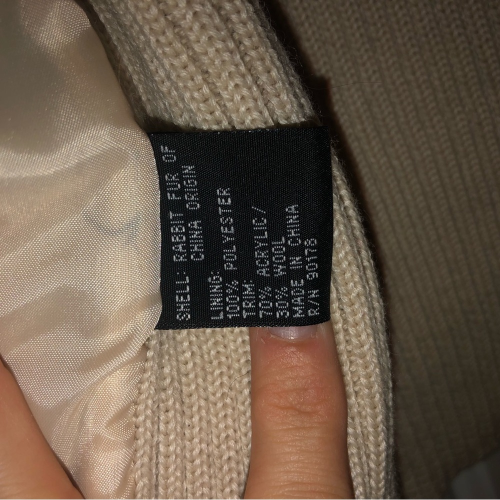Real rabbit fur. Never worn, custom shop.
